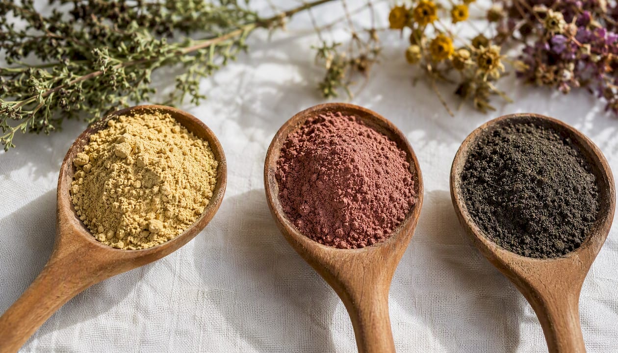 Découvrez les trois variétés de maca en poudre : jaune, rouge et noire.