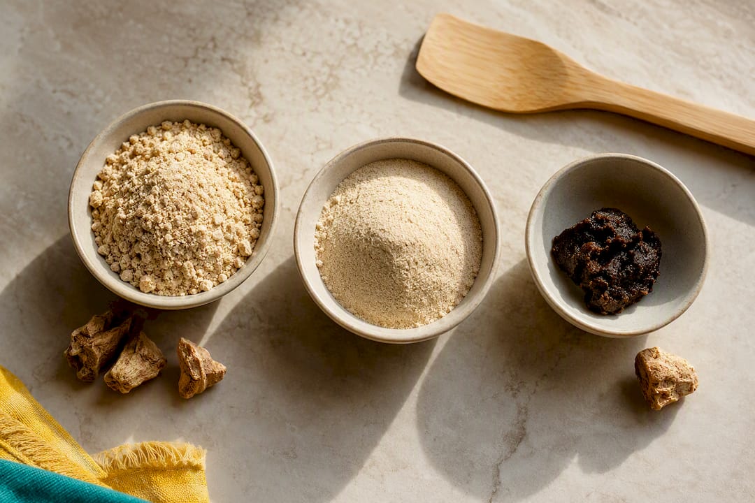 Comparaison de trois textures de maca