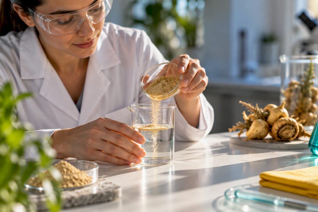 Extraction des composés de maca en laboratoire