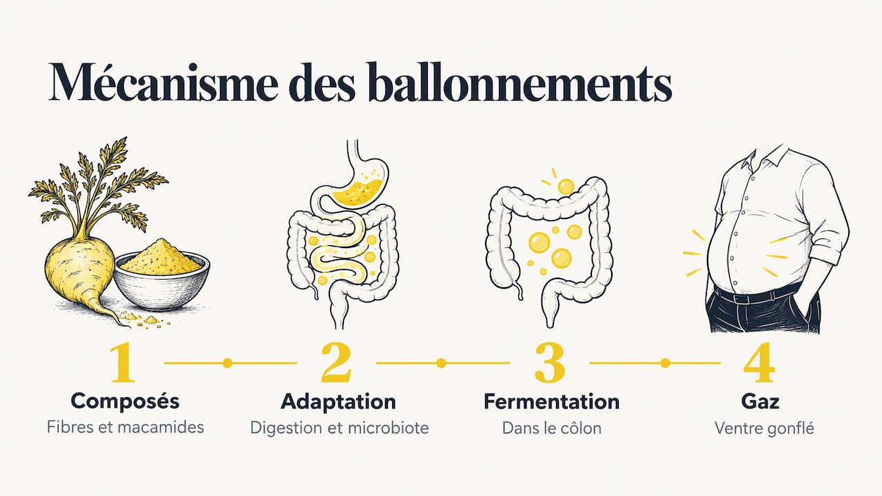 De la maca aux gaz par fermentation intestinale