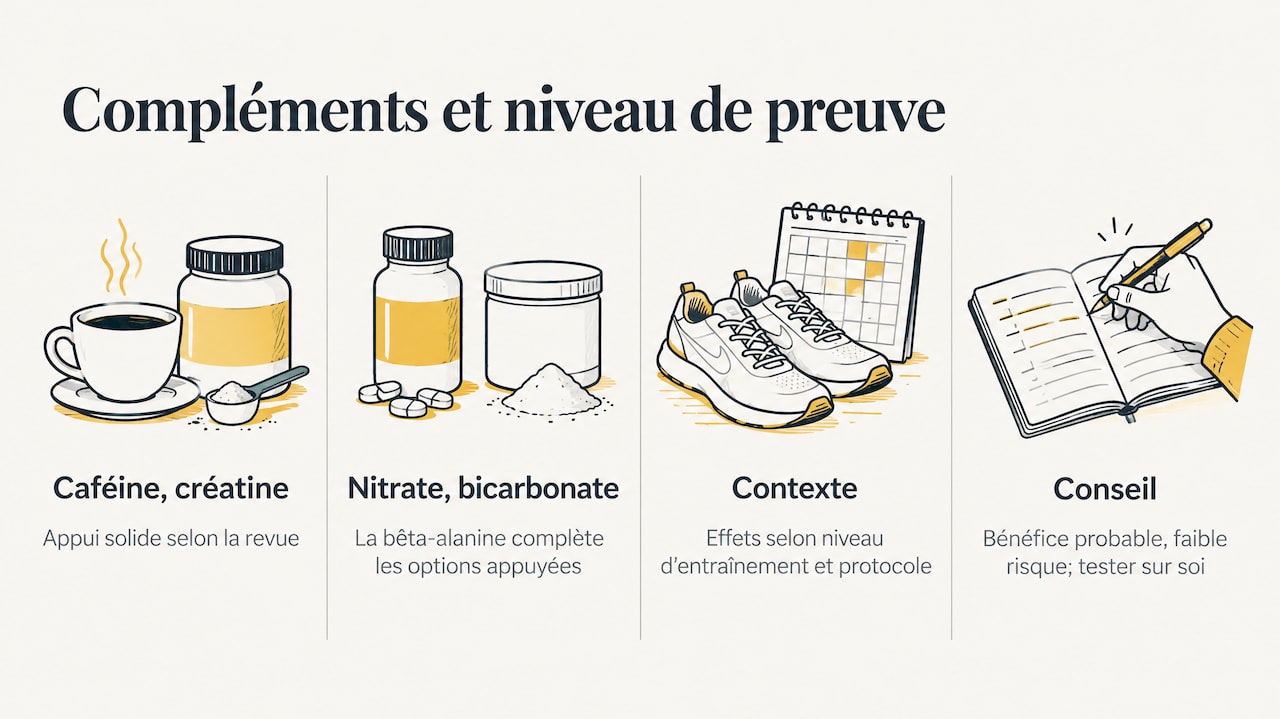 Cinq compléments étudiés et preuves nuancées