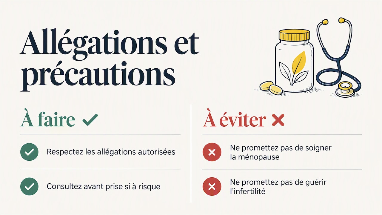 Les allégations de santé : un autre test de sérieux — overview diagram