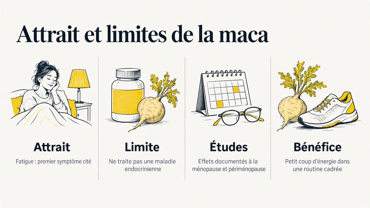 Pourquoi la maca séduit quand on est hypothyroïdien — overview diagram