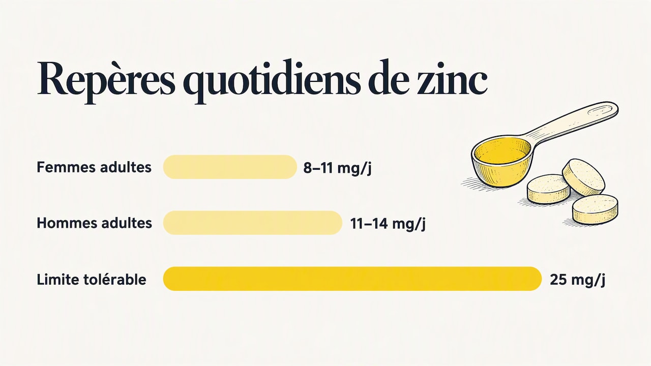 Repères quotidiens et limite supérieure du zinc